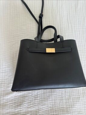 Target Black Shoulder Tote with Gold Accent